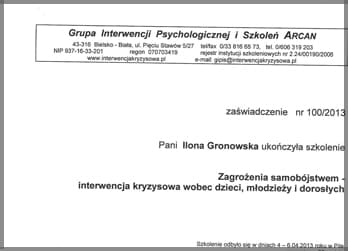 Certyfikaty i szkolenia